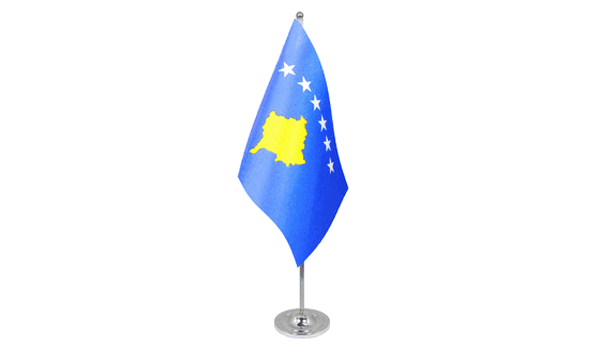 Kosovo Satin Table Flag